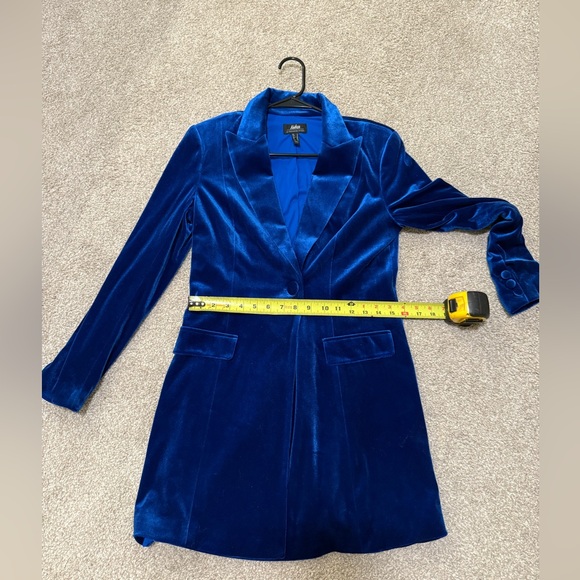 Aidan by Adrianna Papell Cobalt Blue Velvet Cocktail Dress - Picture 5 of 6